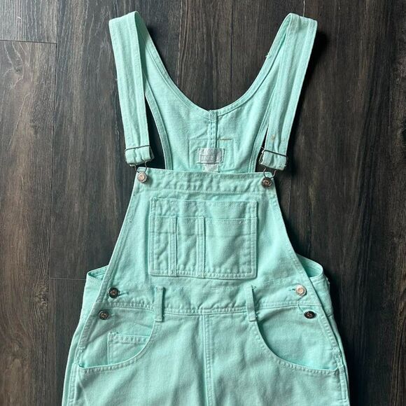 Vintage Denim Blue Overall Bibs Women's Size 8 Tall Moda Intl London Jean Pants - Picture 3 of 9